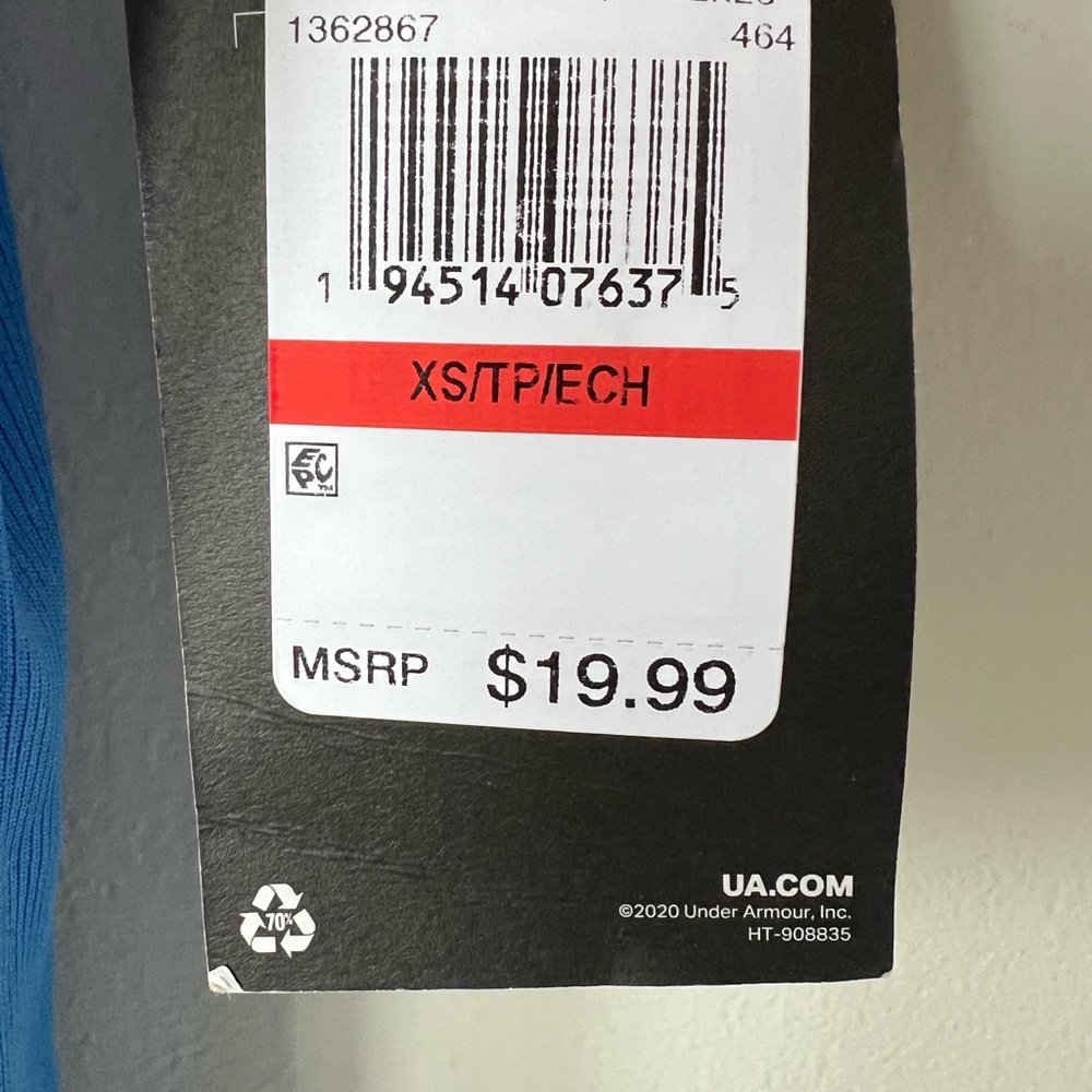 Under Armour Blue Ribbed Racerback Tank Top - Picture 4 of 5
